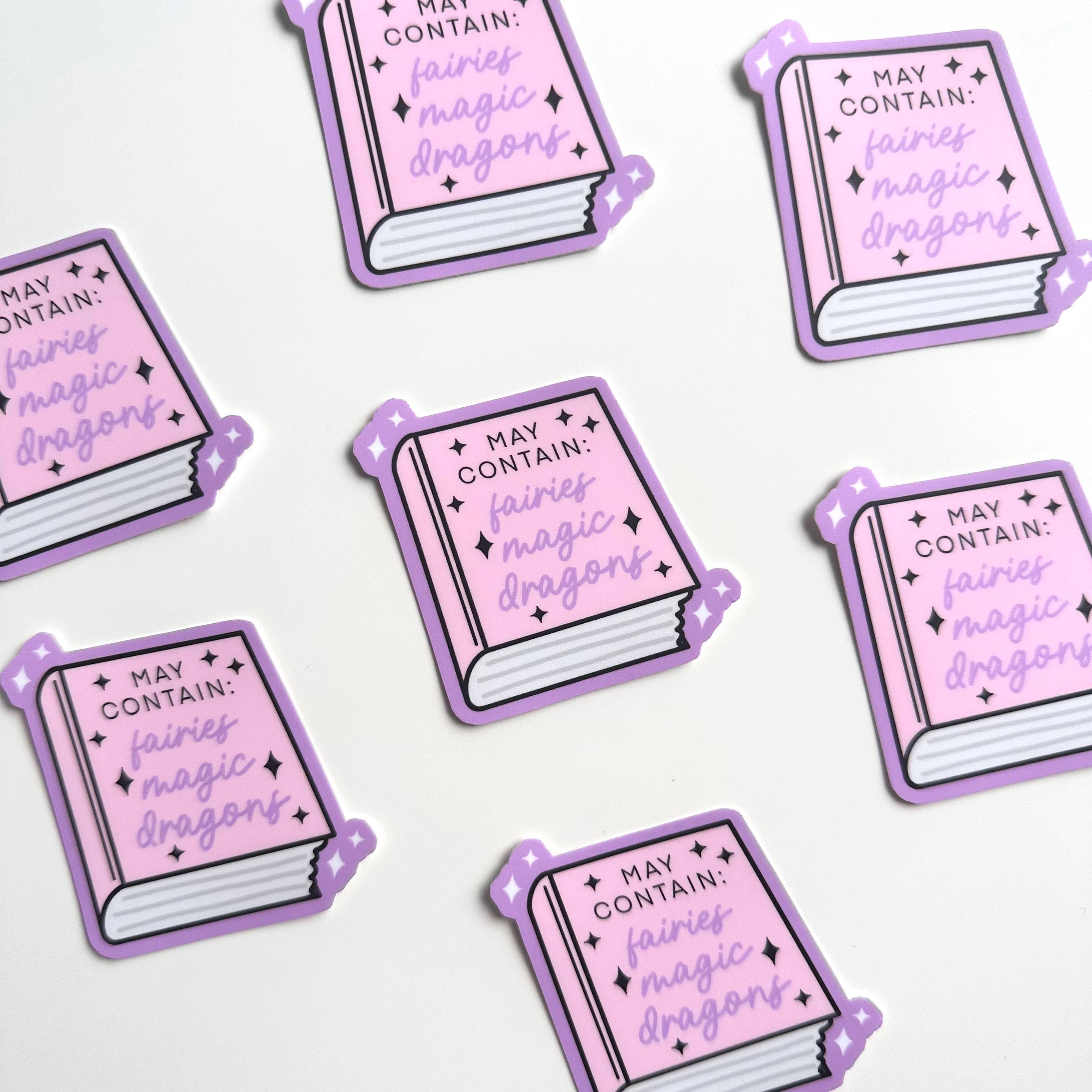Dolly's Doodles - May Contain Fairies Magic Dragon Matte Sticker