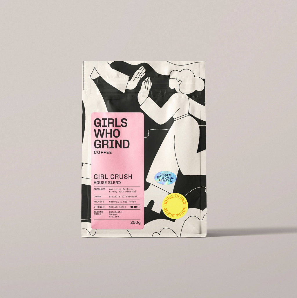Coffee Beans, Girl Crush, houseblend coffee.