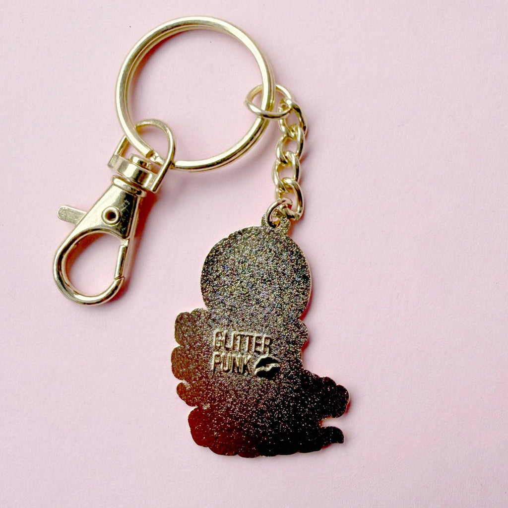 Glitter Punk - Cloud Crow keychain