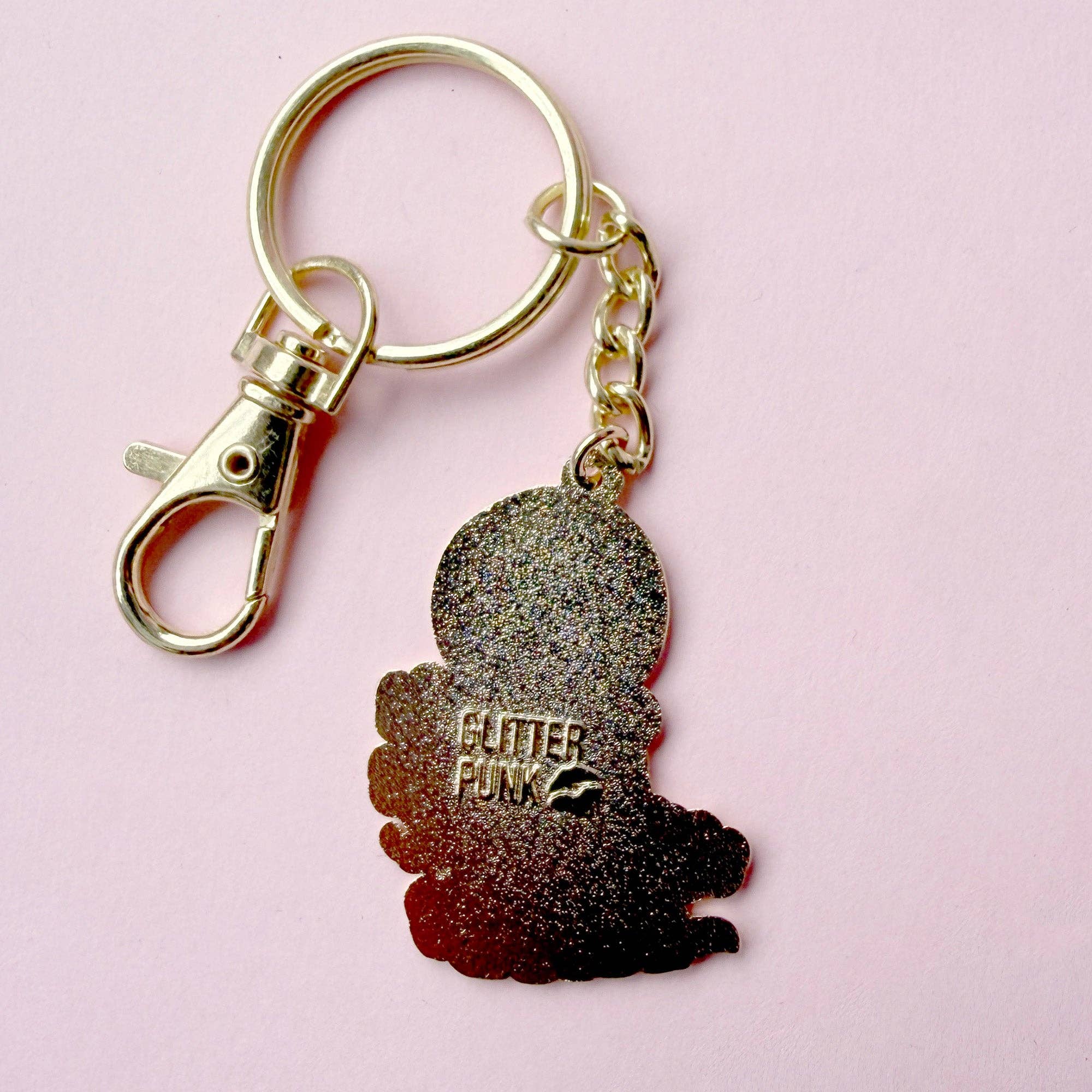 Glitter Punk - Cloud Crow keychain