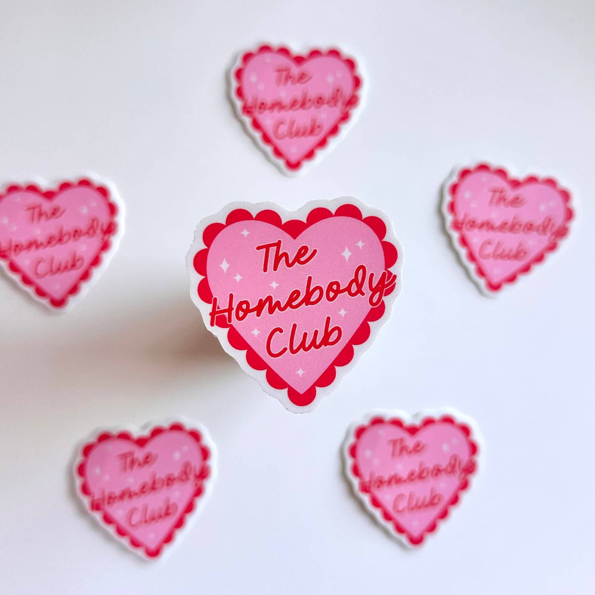Matte Sticker | The Homebody Club Red Cute Heart Gift Pink