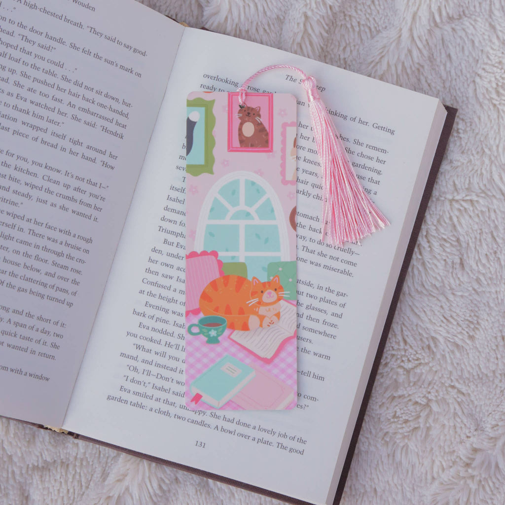 Cat Book Nook Bookmark with Tassel