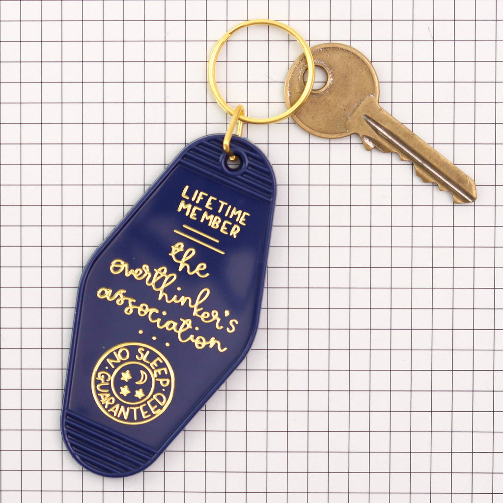 Laura Oh - the overthinker's association keyring (navy blue)