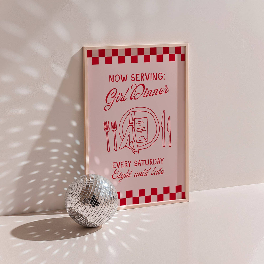 Moonshine Prints - Girl Dinner Print