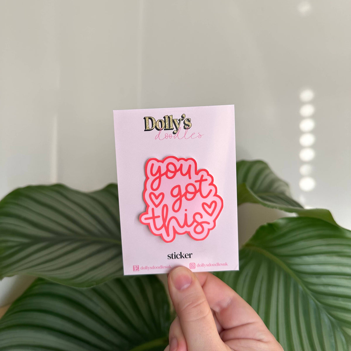 Matte Sticker | You Got This Motivational Red Pink Gift
