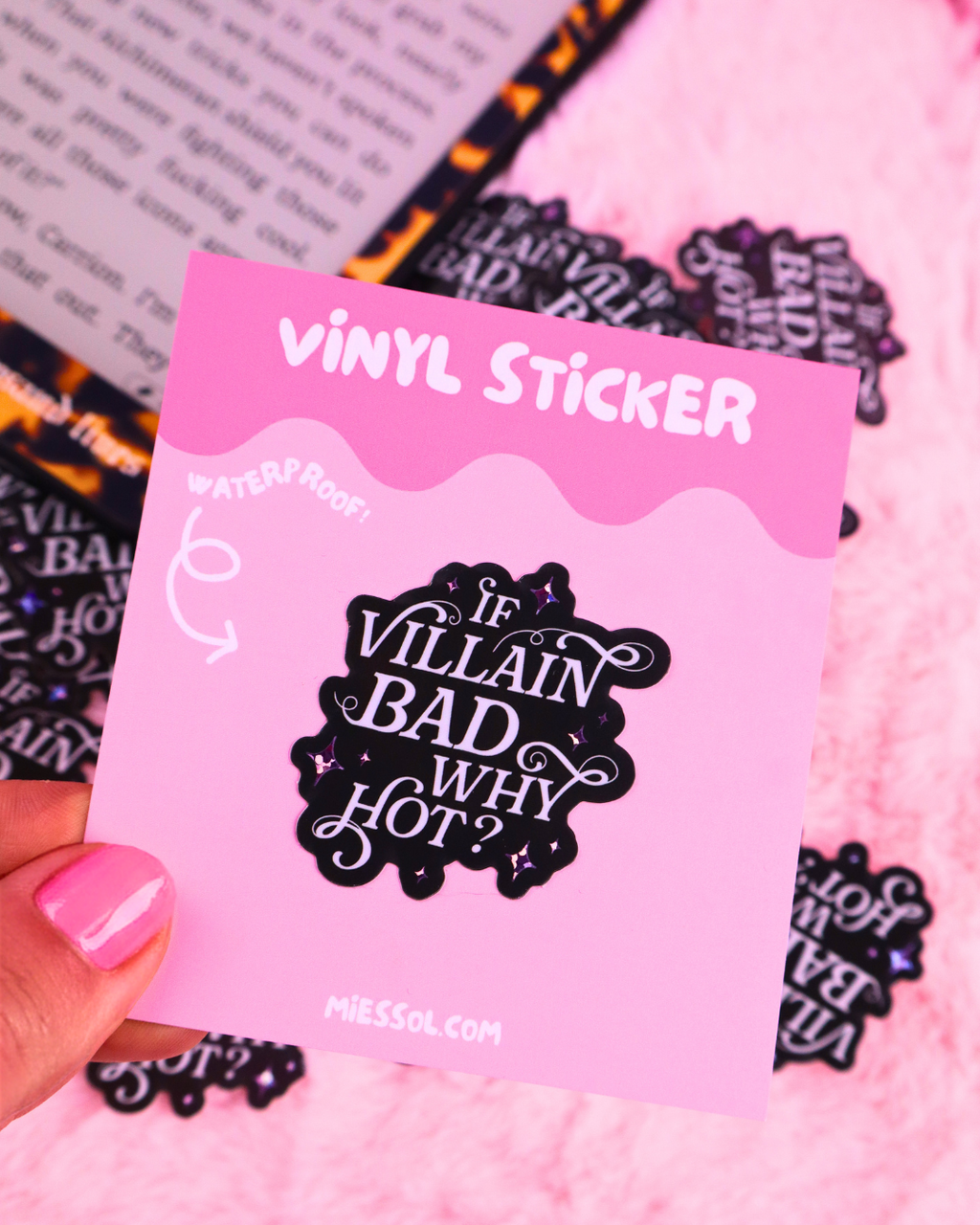 If Villain Bad Why Hot?  Vinyl Bookish Waterproof Sticker