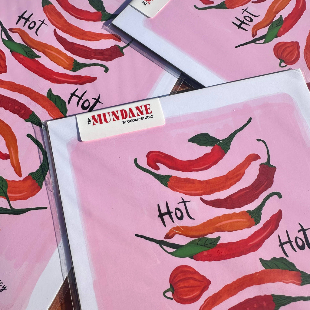 Pink HOT HOT Stuff Chilli Giclée Art Print