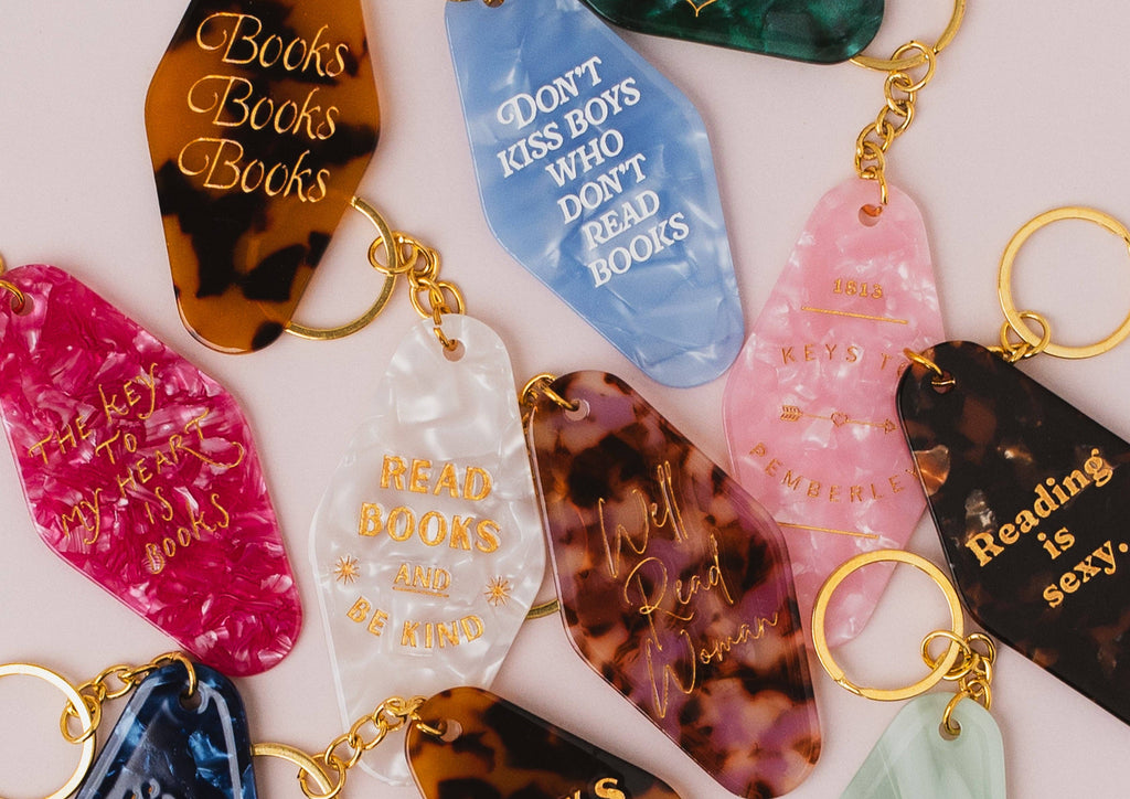 READING IS SEXY Book Lover Motel Keyring