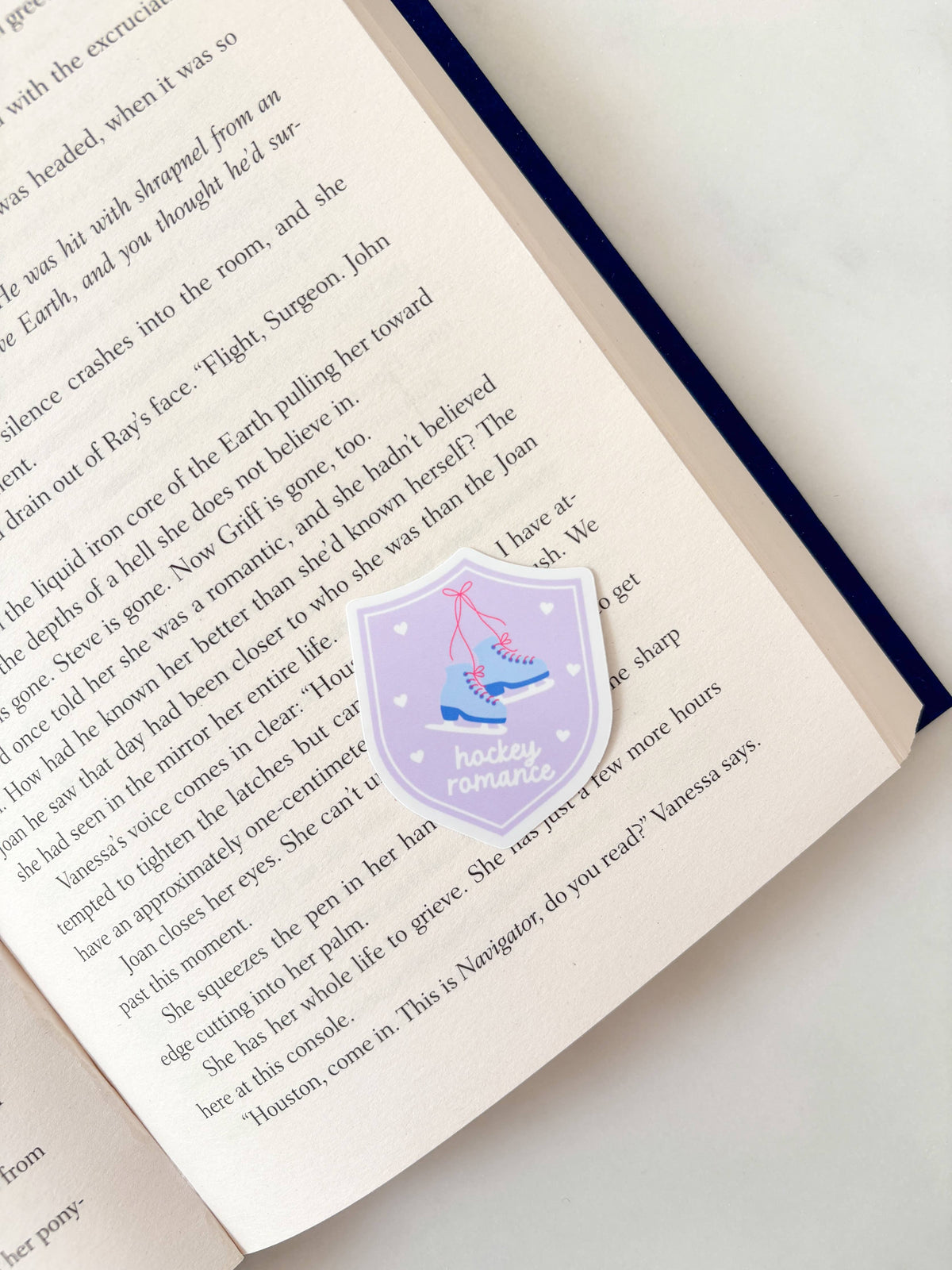 Ice Hockey Skates Purple Sticker
