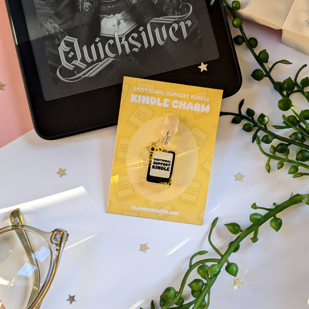 'Emotional Support Kindle' Kindle Charm