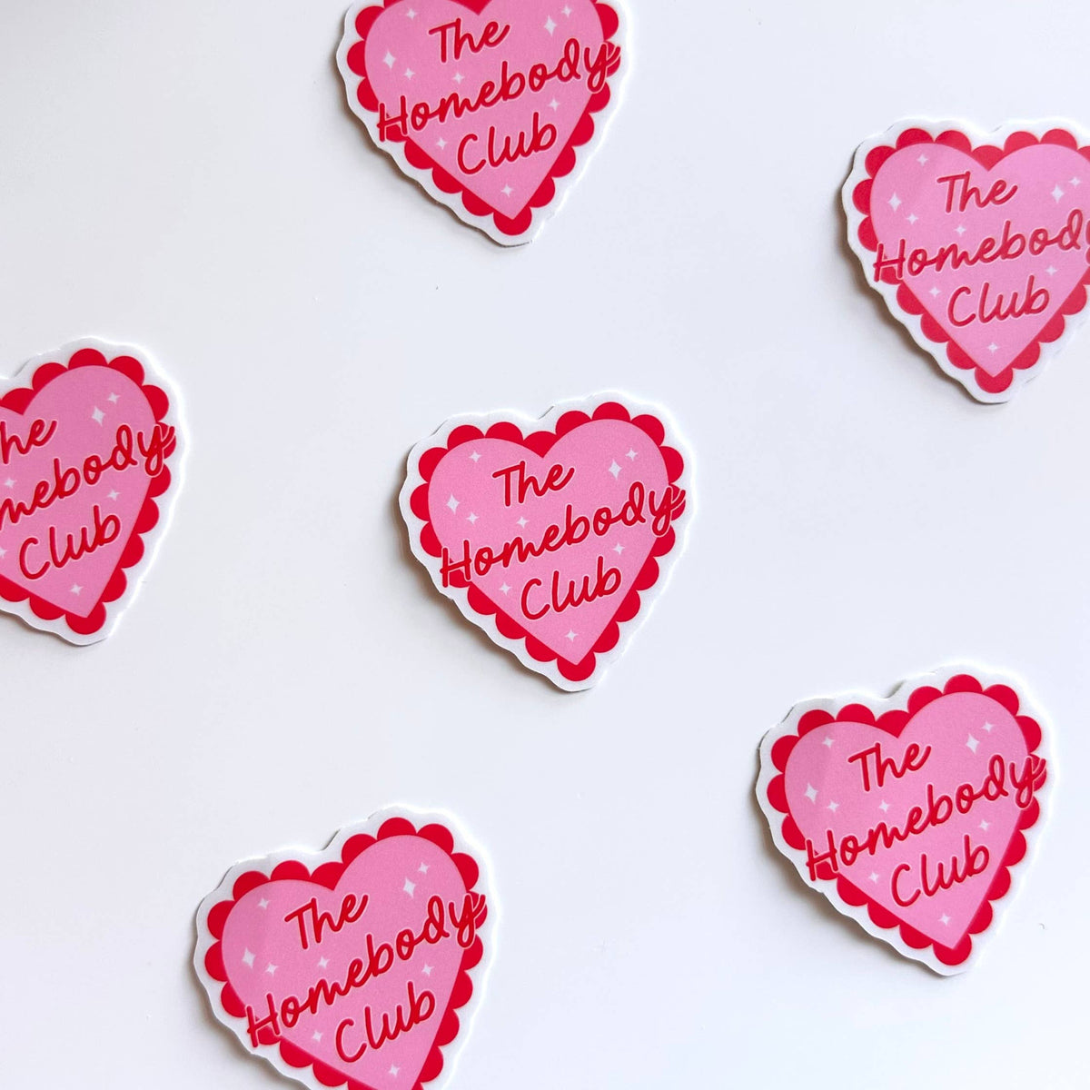 Matte Sticker | The Homebody Club Red Cute Heart Gift Pink