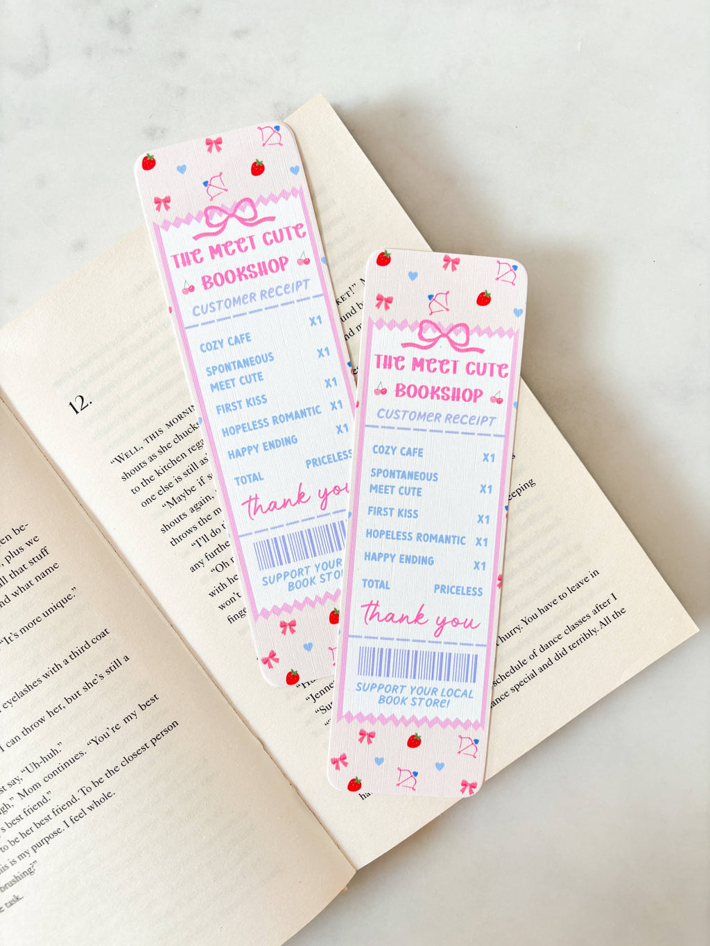 Meet Cute Bookshop Receipt Bookmark