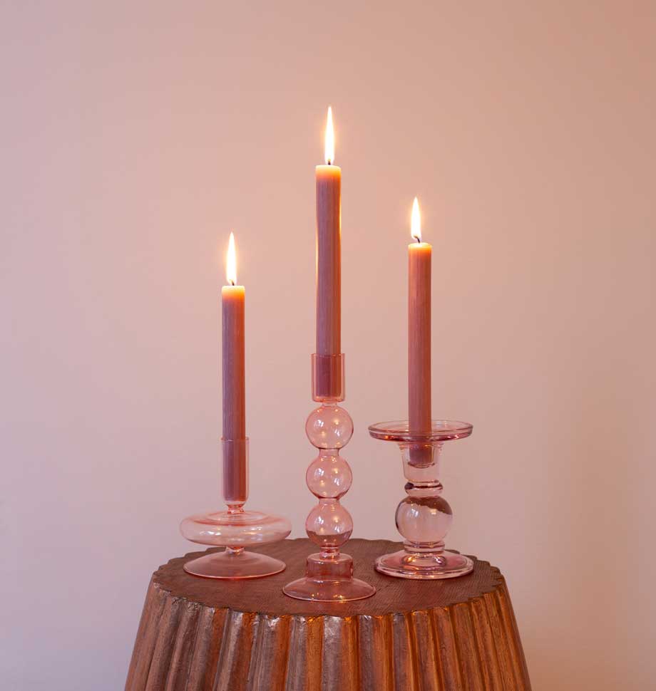 Shearer Candles - Dusty Pink 8 inch Dinner Candles