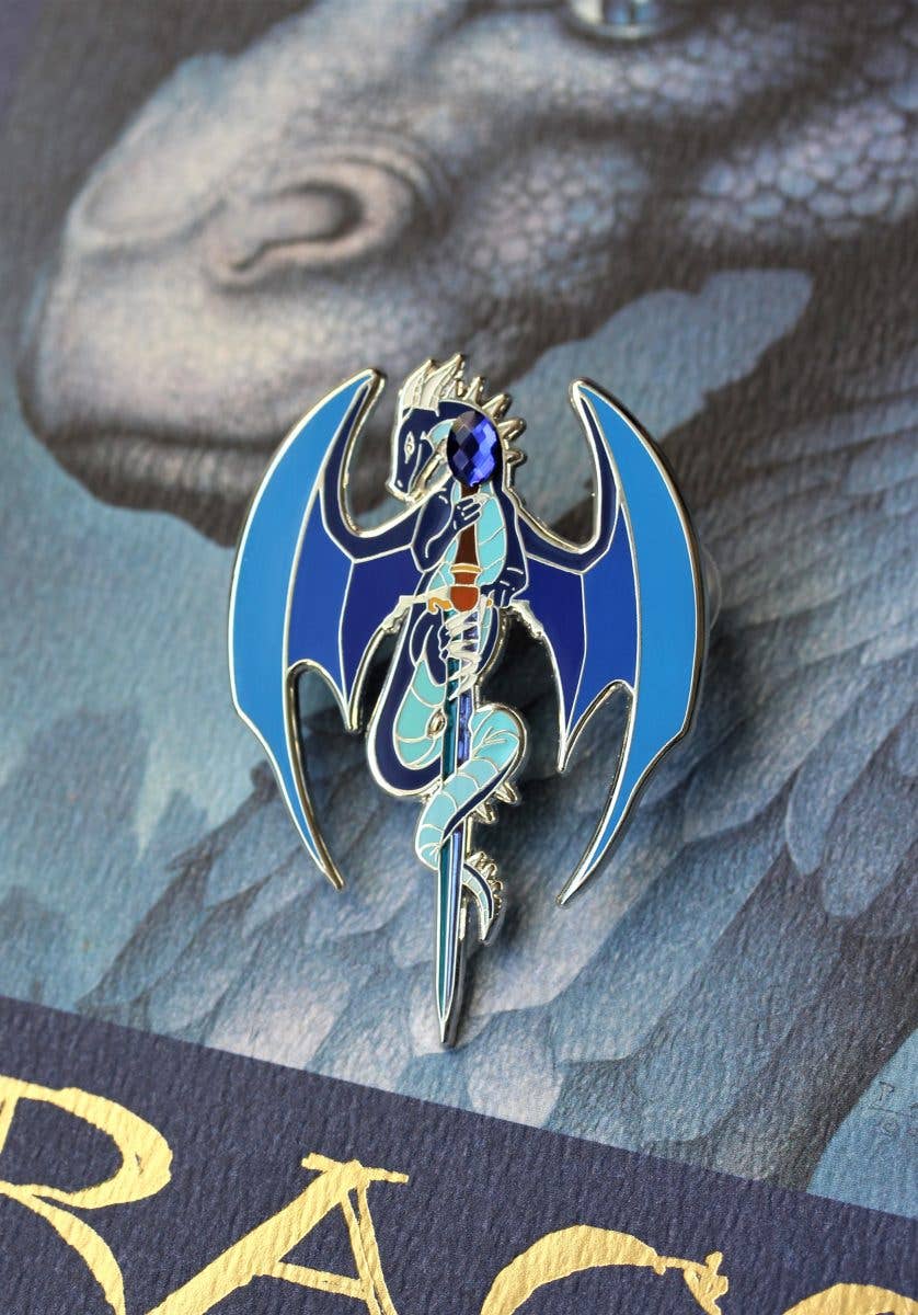 Saphira eragon enamel pin