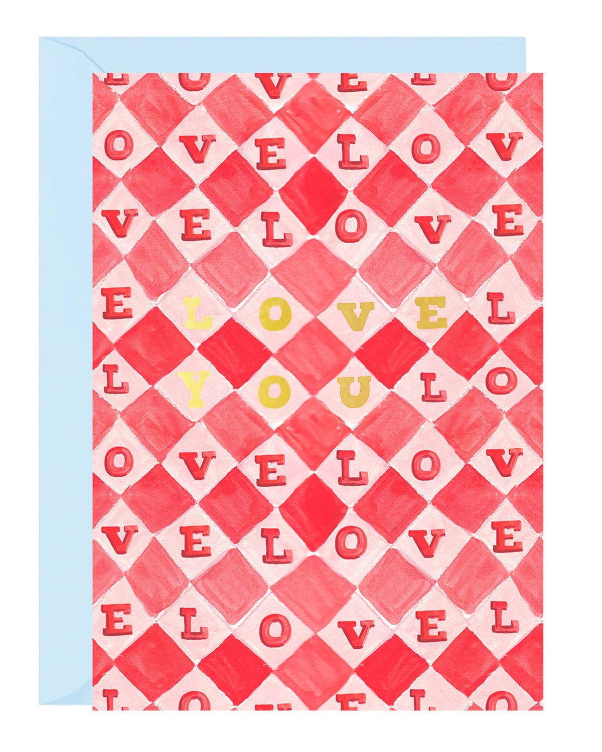 Love Check Gold Foiled Card