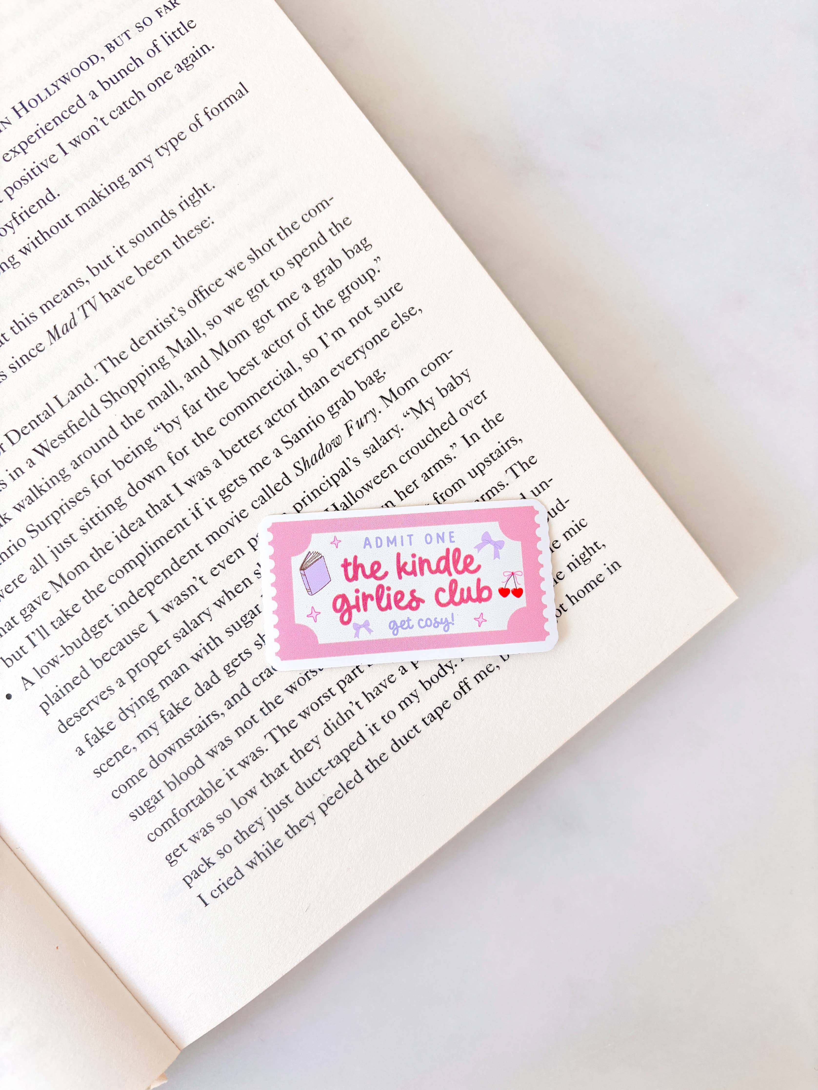 Kindle Girlies Club Ticket Sticker