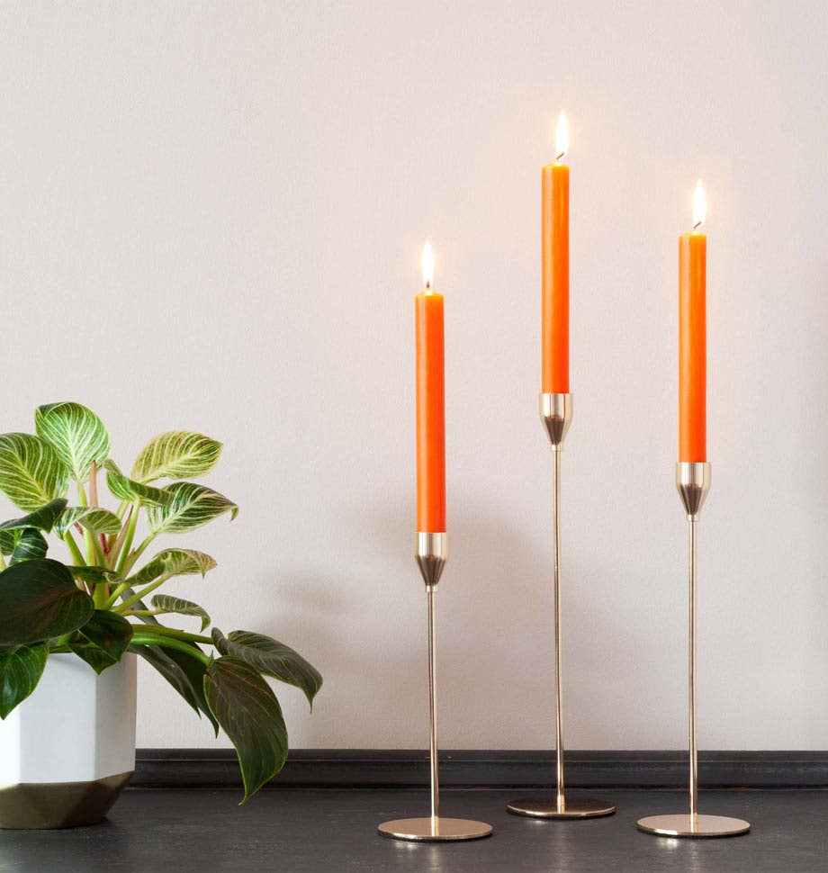 Orange 8 inch Dinner Candles x 20