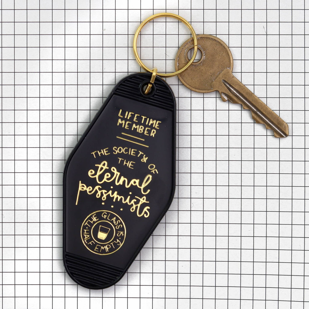 Laura Oh - the society of the eternal pessimists (black) keyring