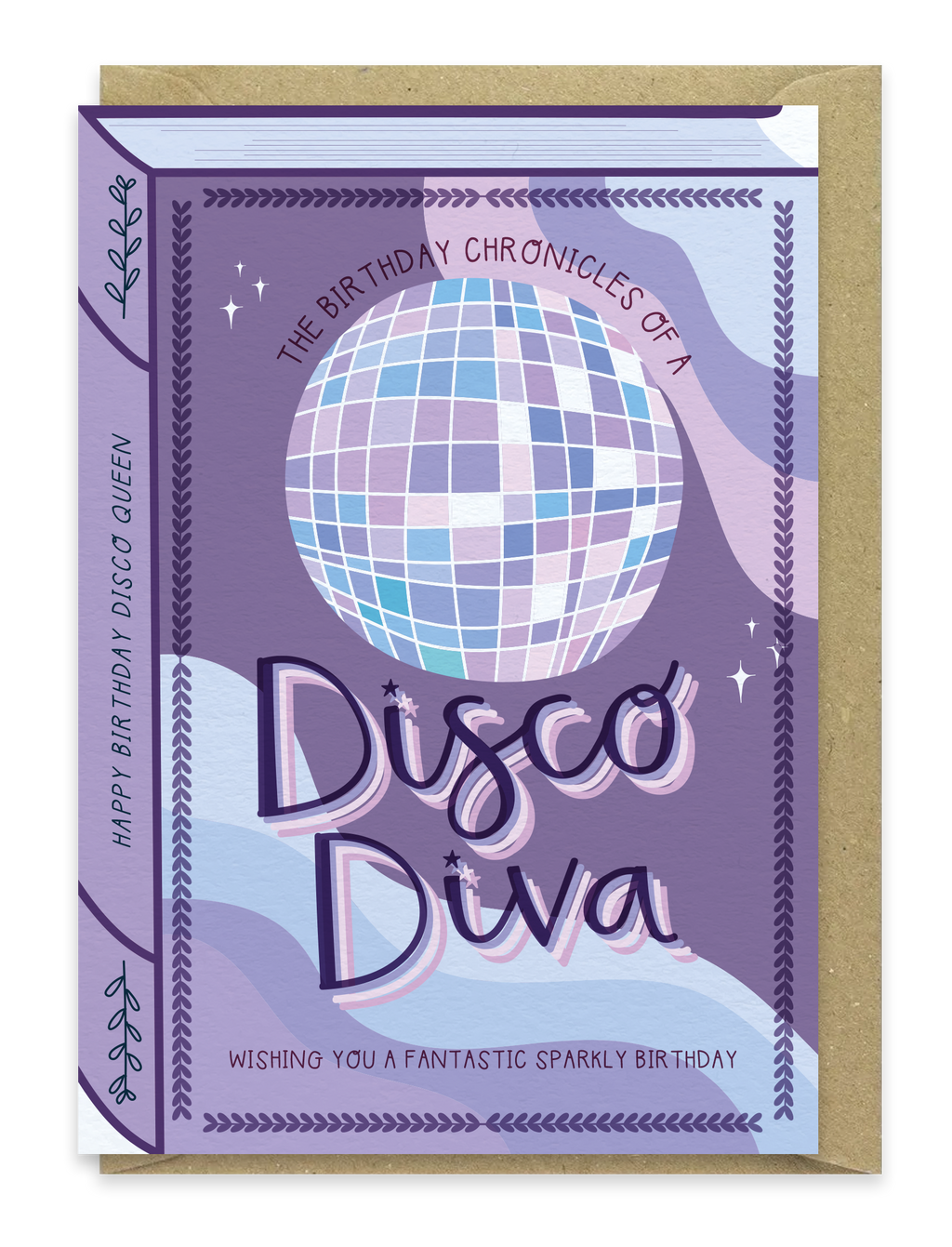 Disco Diva Disco Ball – Luxury Book Birthday Card