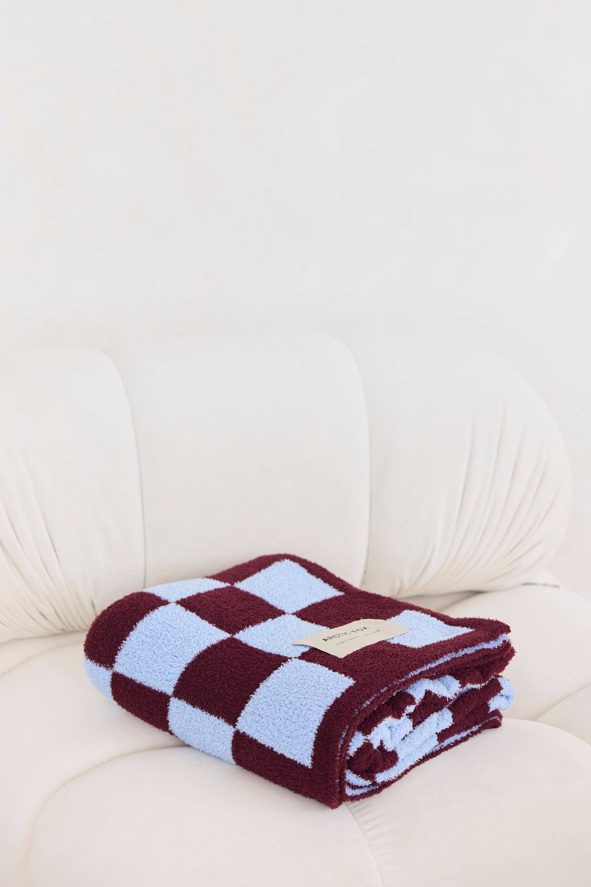 The Teddy Throw - 100% Recycled - Blue Check - AW26
