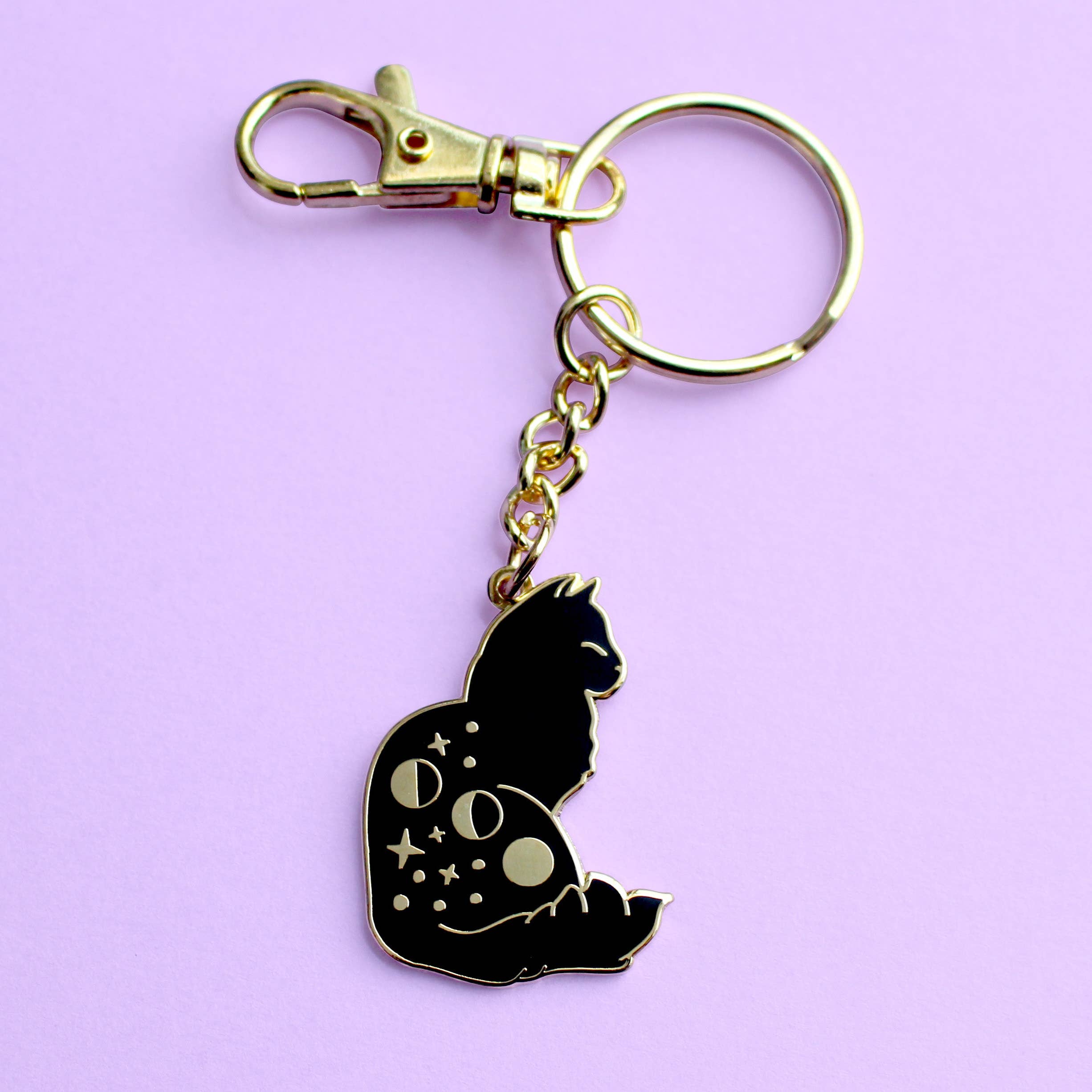 Glitter Punk - Celestial Cat Key Chain