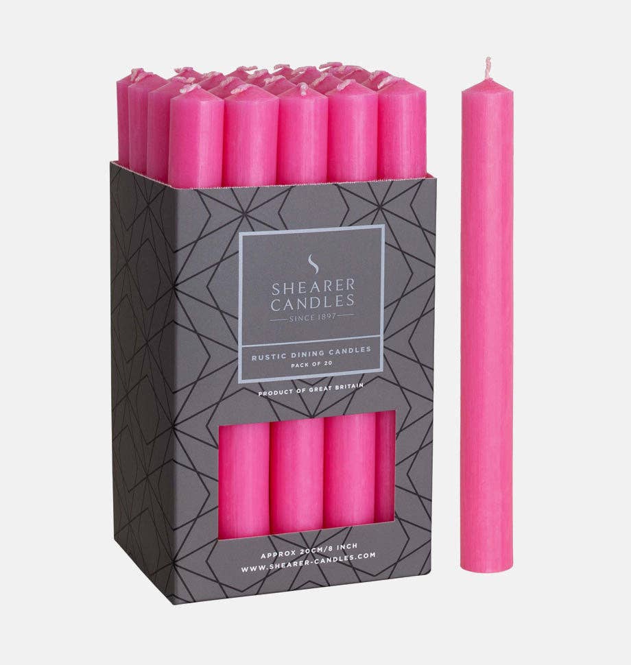 Shearer Candles - Deep Pink 8 inch Dinner Candle