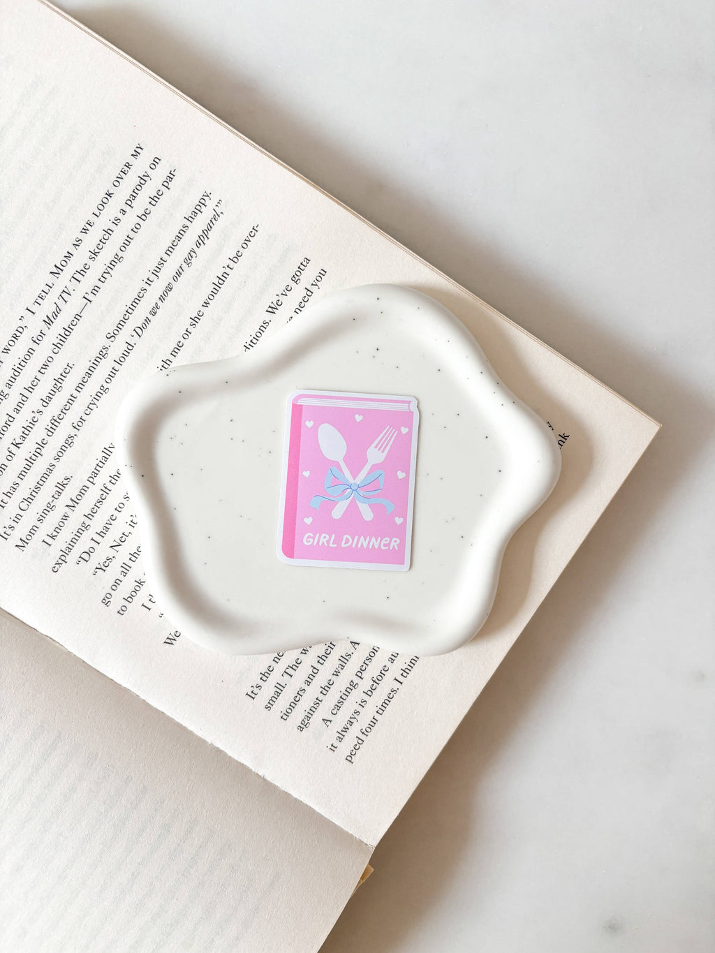 Fleurs on Sunday - Girl Dinner Book Sticker