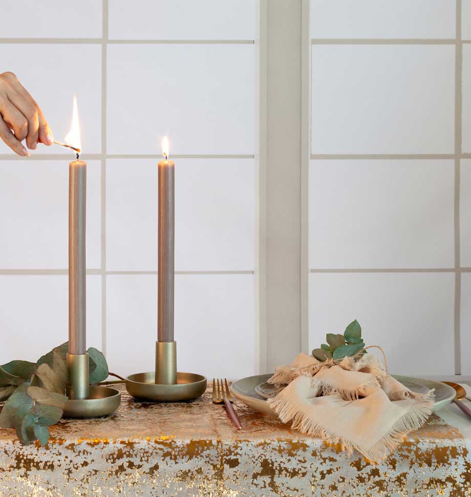 Shearer Candles - Taupe 8 inch Dinner Candles