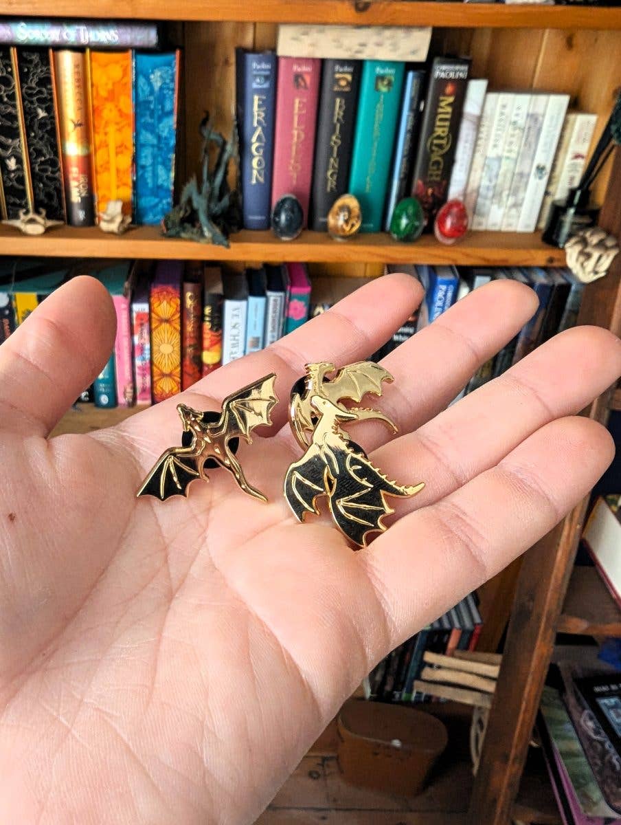 Geek and Artsy - Flying Dragons Enamel Pins (set of 3)