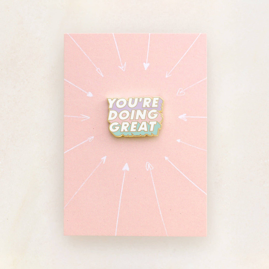 Alphabet Bags - You're Doing Great Enamel Pin