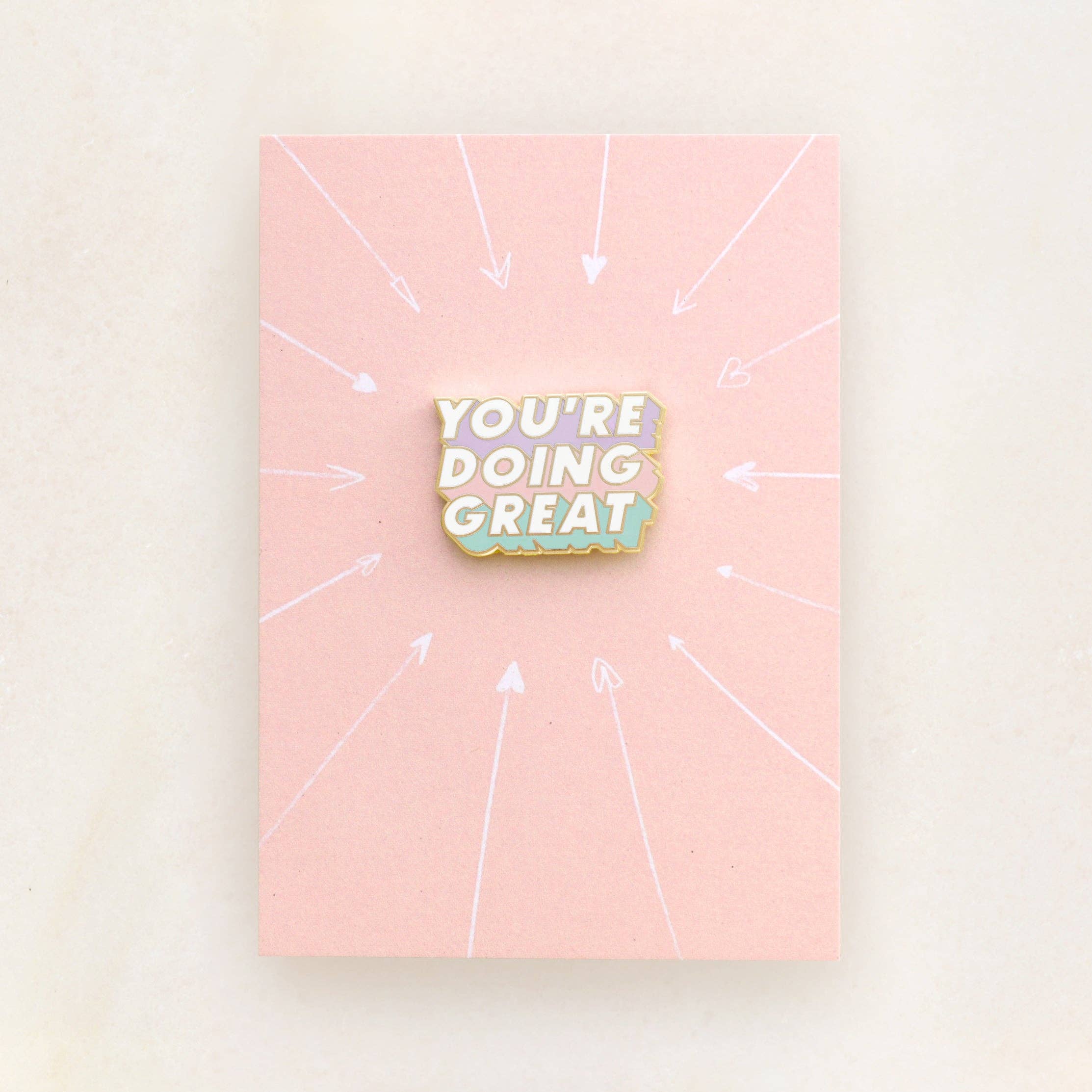 Alphabet Bags - You're Doing Great Enamel Pin