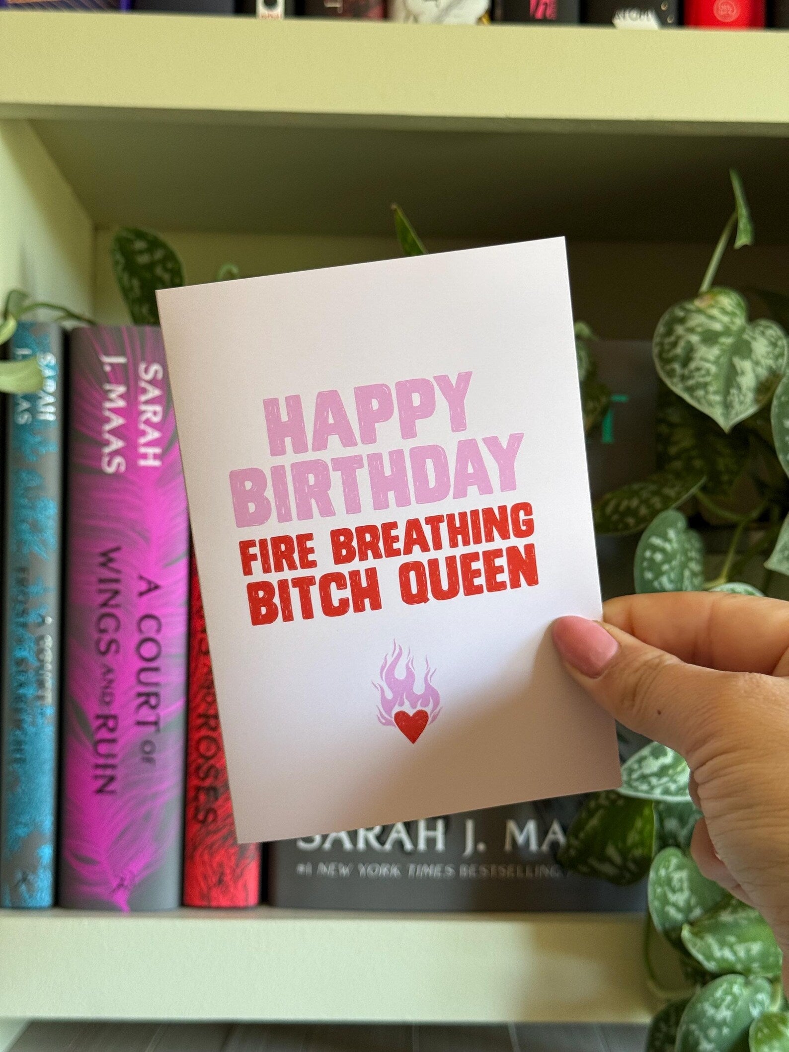 Throne of Glass Bitch Queen birthday greeting card
