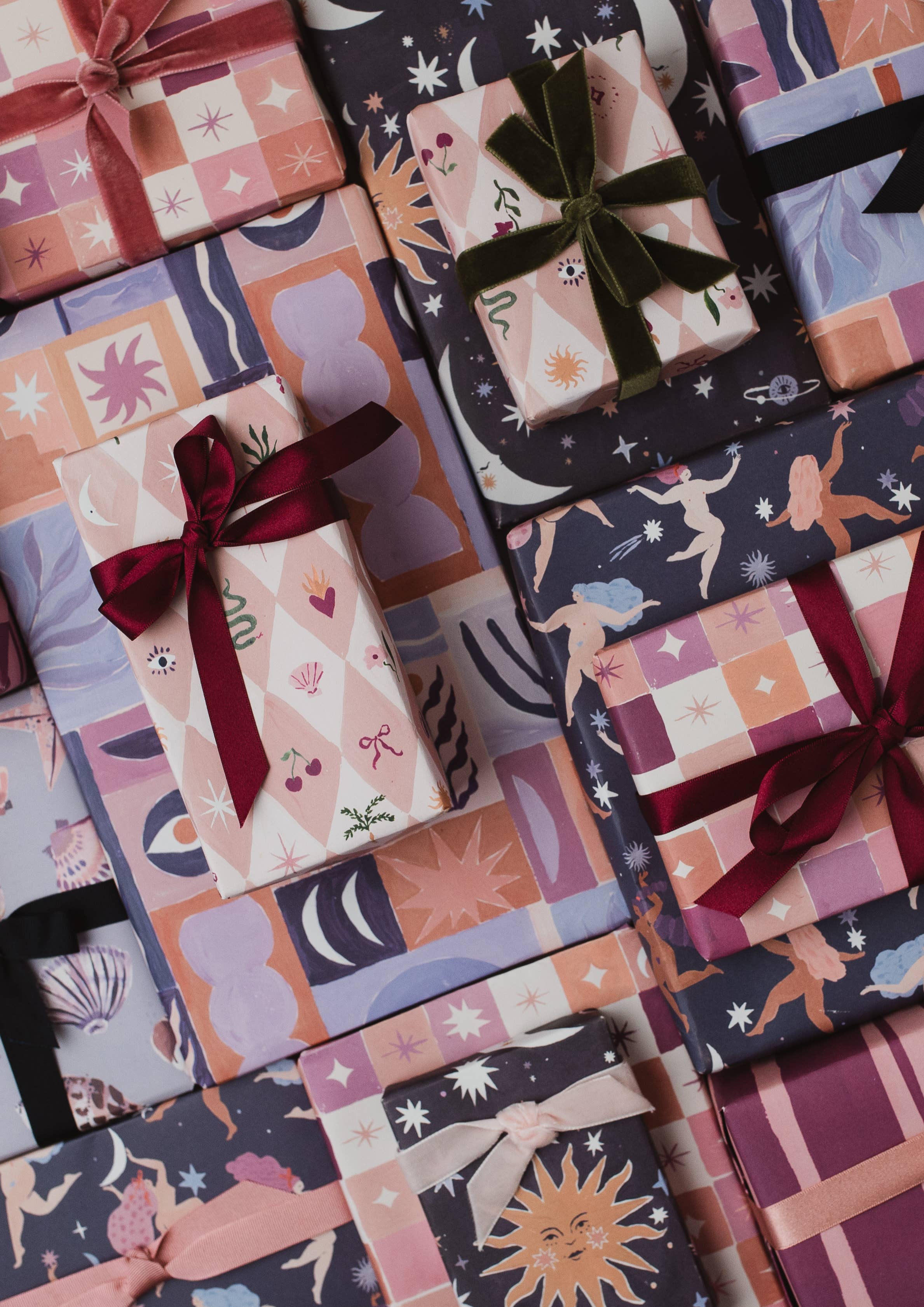 Dream Quilt Gift Wrap | Quilted Stars Wrapping Paper Sheets