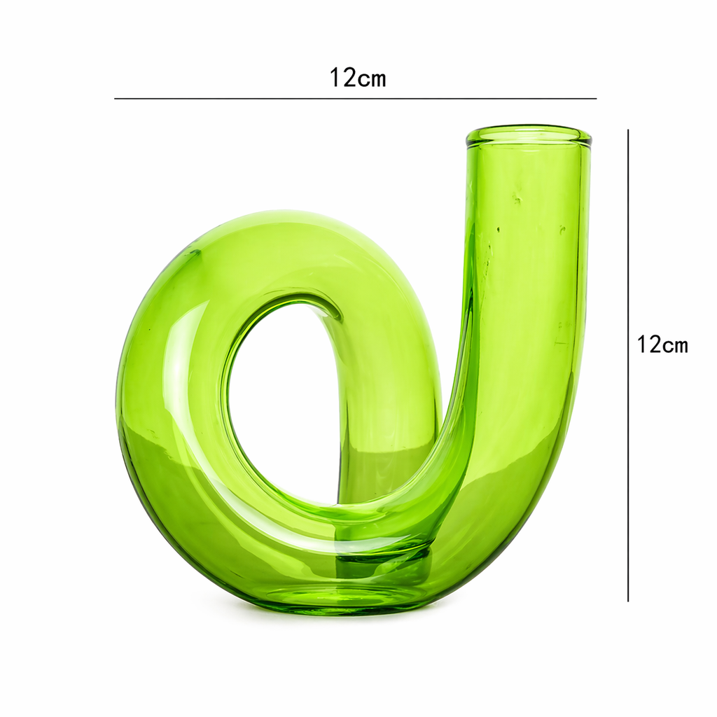 Twist Glass Candlestick Holder / Flower Vase