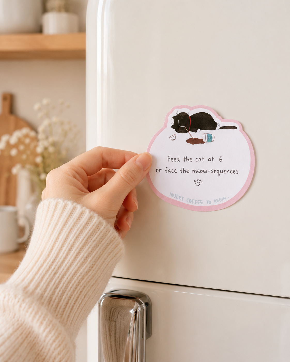 Cat Die-Cut Shaped Sticky Notes, Cat Memo Pad, 35 pages