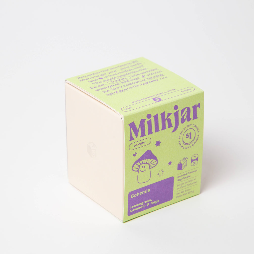 Milk Jar Candle Company - Lemongrass, Lavender & Sage Soy Candle