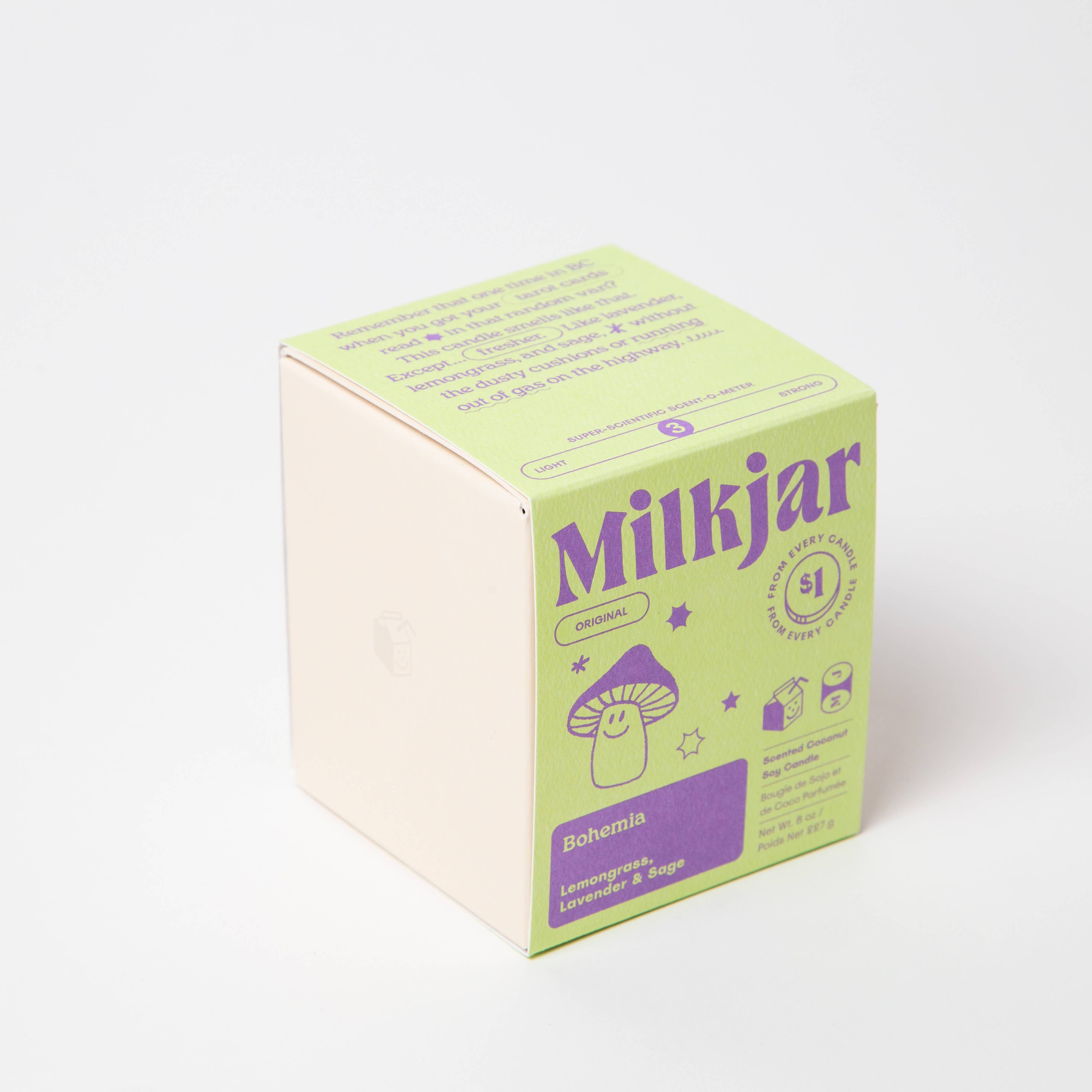 Milk Jar Candle Company - Lemongrass, Lavender & Sage Soy Candle