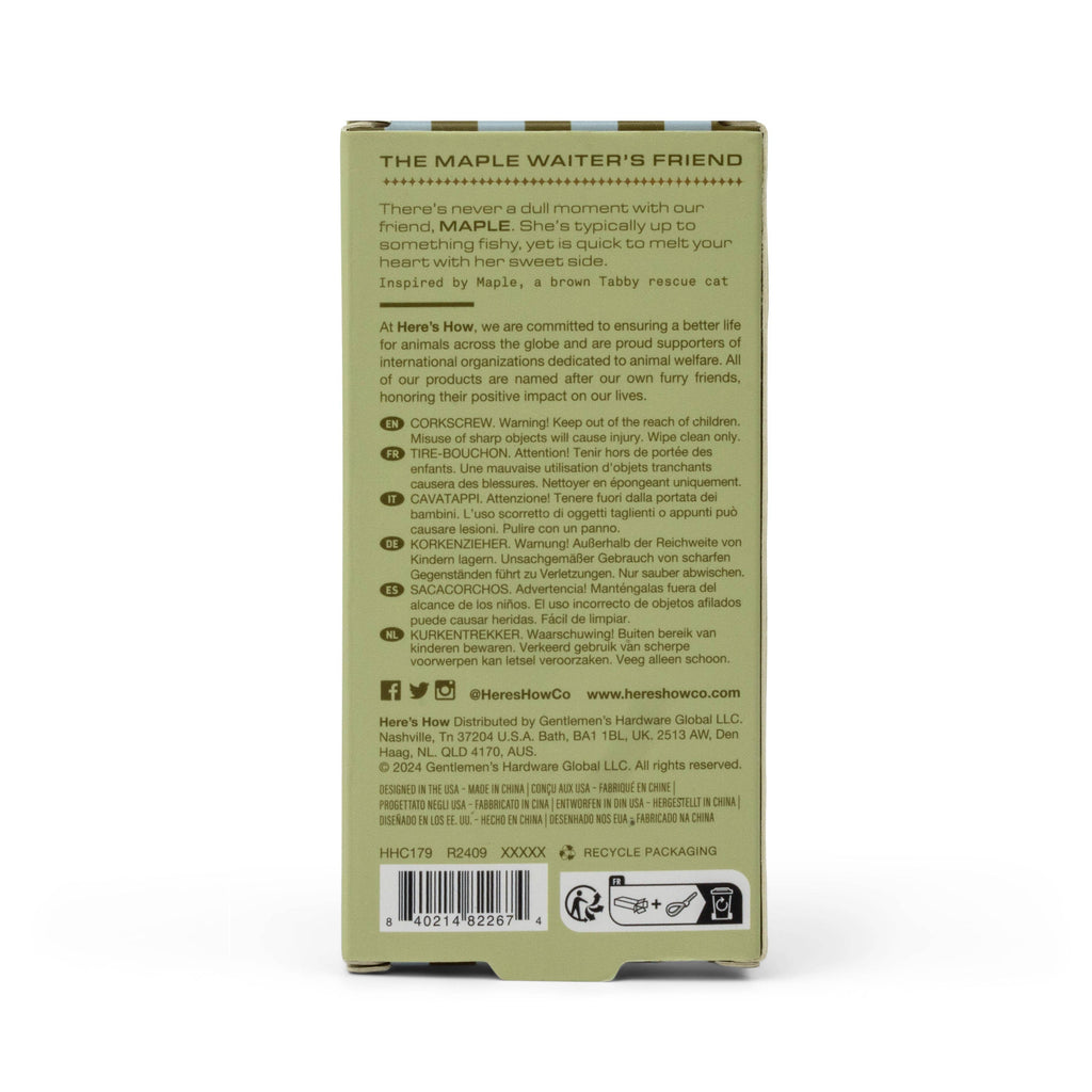 The Maple Wine Bottle Opener