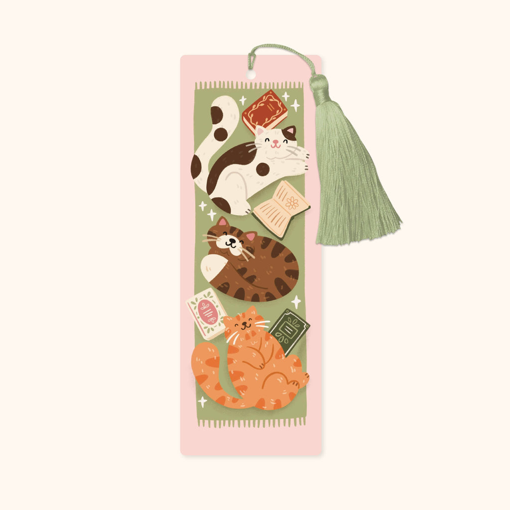 Hopscotch Paper Co. - Cozy Cats Bookmark with Tassel