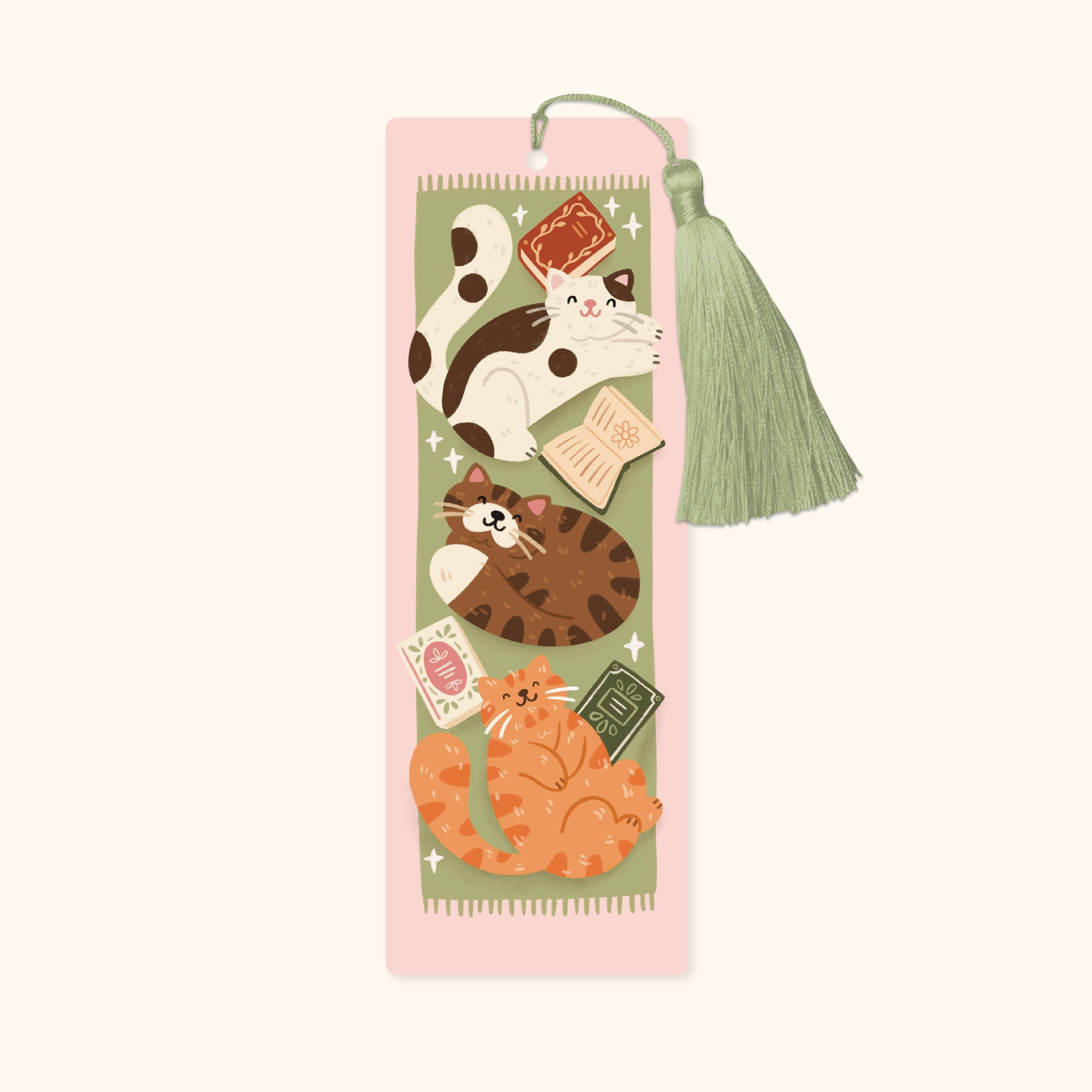Hopscotch Paper Co. - Cozy Cats Bookmark with Tassel