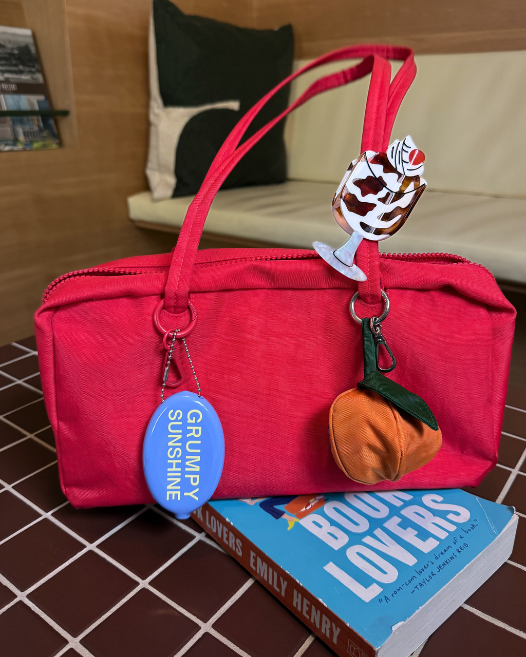 Retro Bookish PVC Coin Holder Keychain