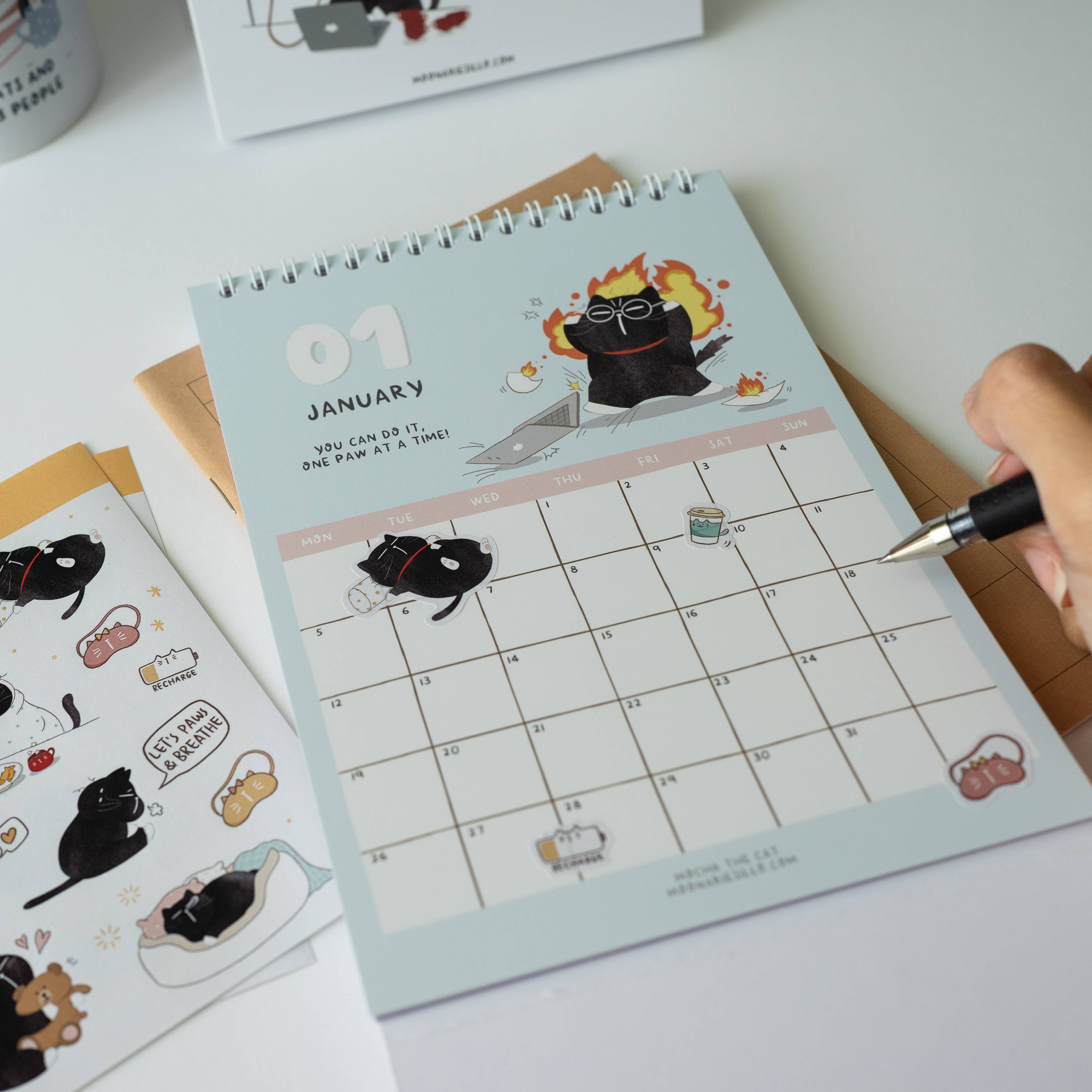 Self Care Cat Sticker Sheet