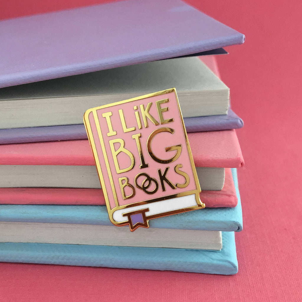 Rather Keen - I Like Big Books enamel pin