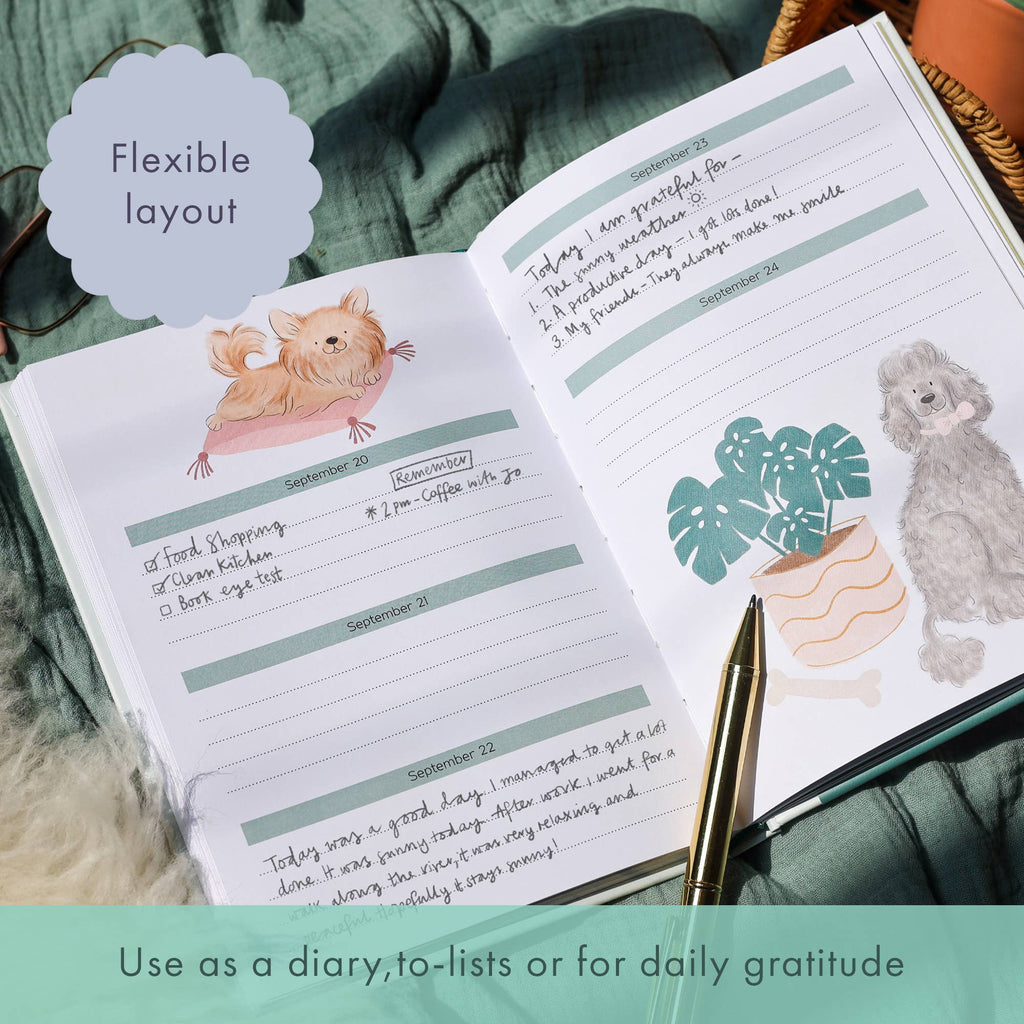 Daily Planner | Cat Themed Undated Diary | Notebook | 2026