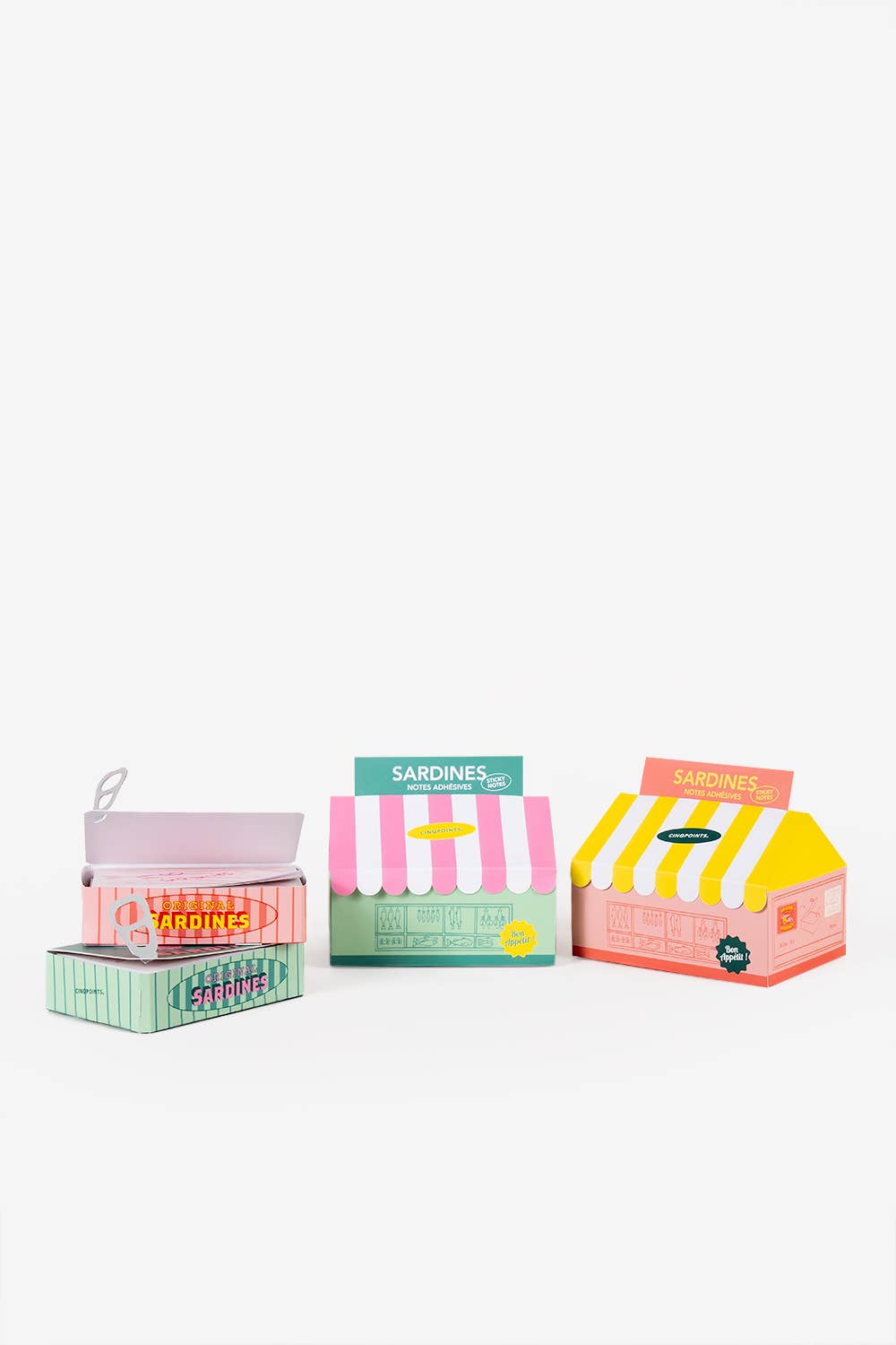 New-Sticky Notes Pink Sardines Stationery Gift