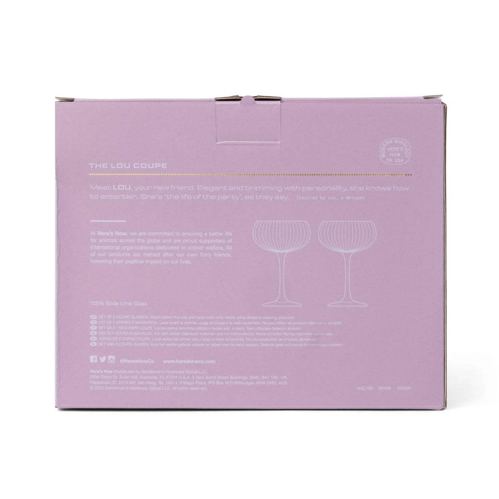 The Lou Coupe Glass - Set of 2 - Lilac