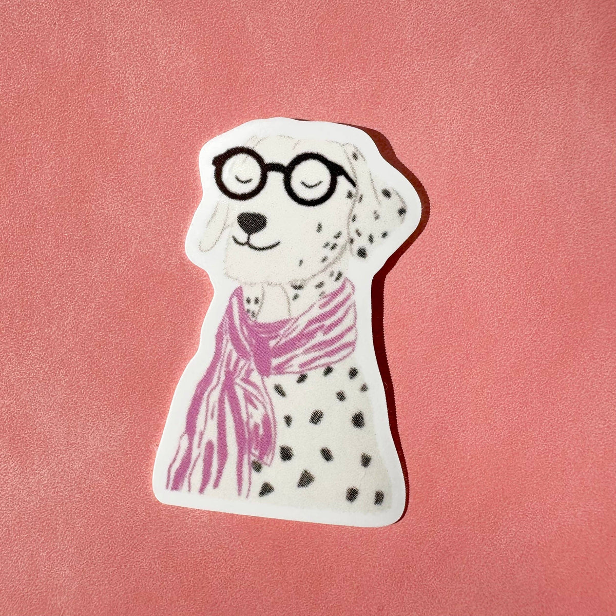 Bookworm Dog Vinyl Sticker