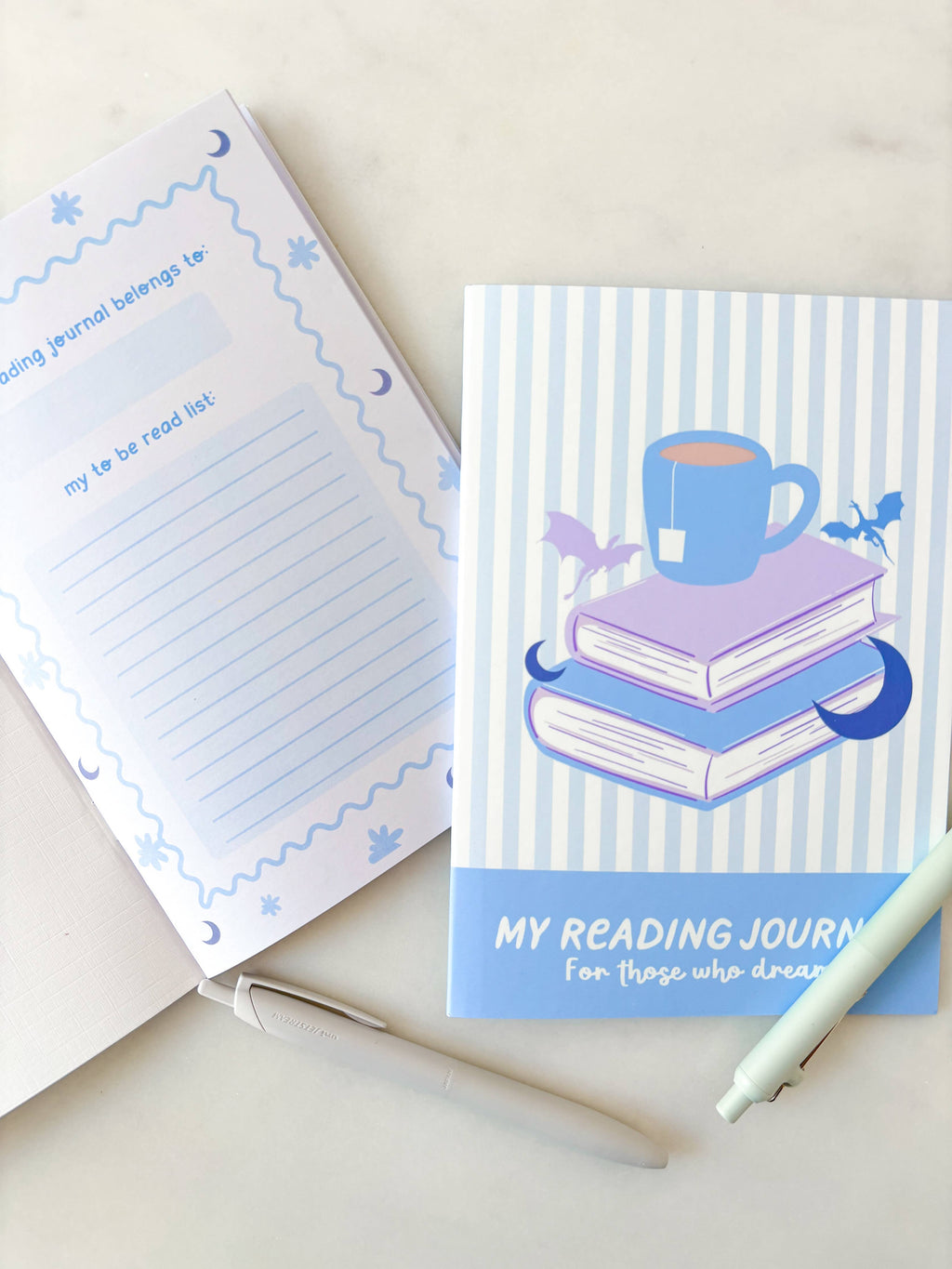 Fleurs on Sunday - Fantasy Dragons A5 Reading Journal