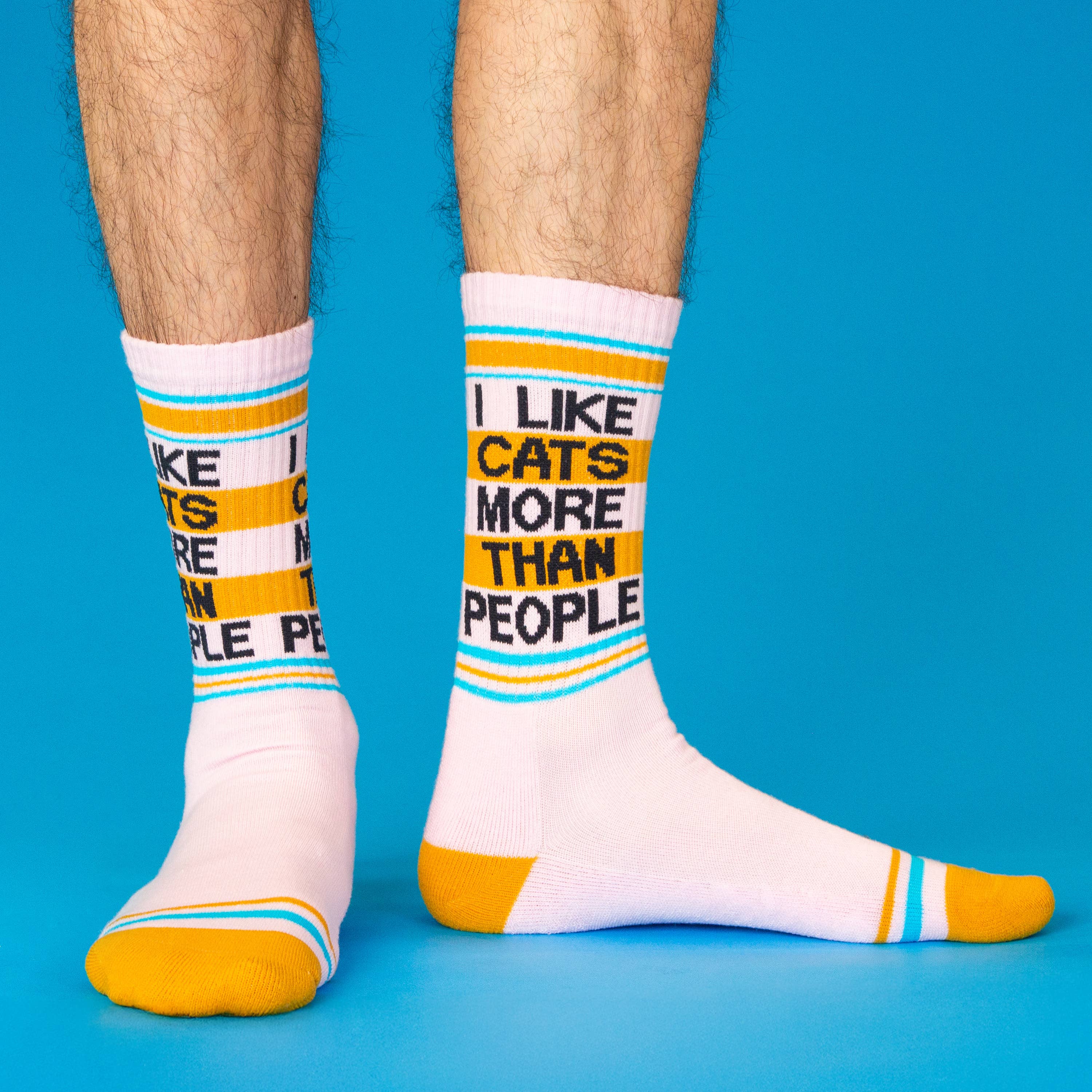 I Like Cats More Than People Gym Crew Socks