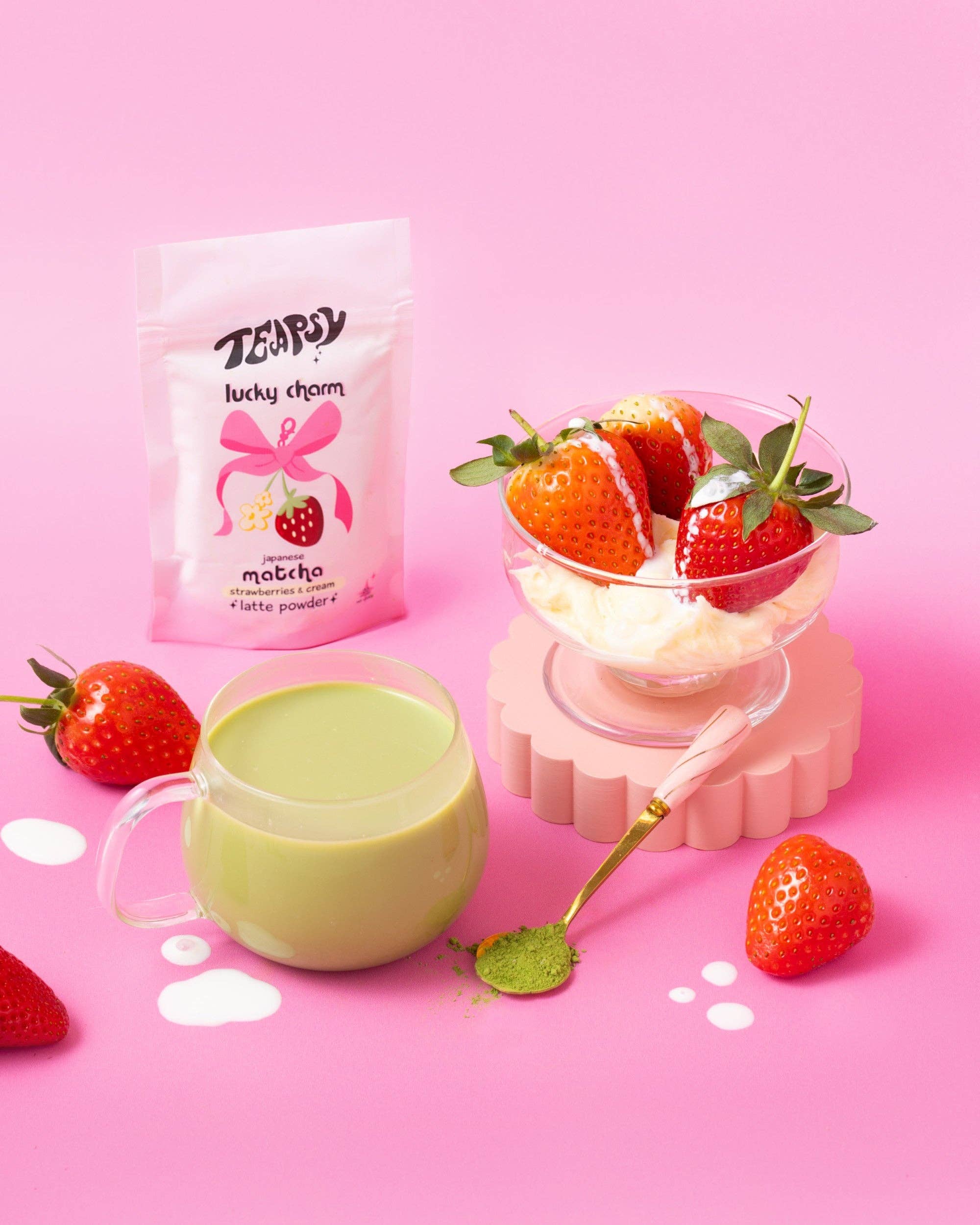 Matcha Strawberries & Cream "Lucky Charm"